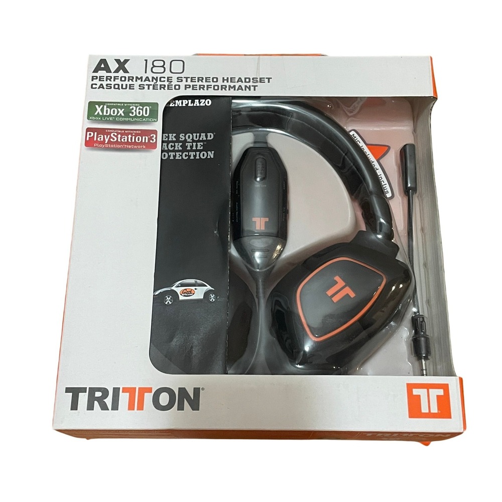 Tritton AX 180 Performance Stereo Gaming Headset Xbox 360 PS3 PC Mad Catz Black